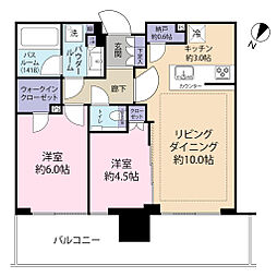 シティタワーズ東京ベイセントラルタワー 2SLDKの間取図画像