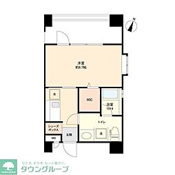 レジディア警固 1Kの間取図画像