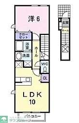 シャイニングA 1LDKの間取図画像
