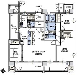 サンメゾン大濠公園北 3SLDKの間取図画像