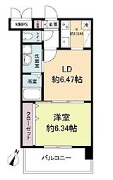 レジディア天神 1LDKの間取図画像