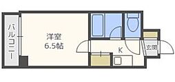 JGM南天神 1Kの間取図画像