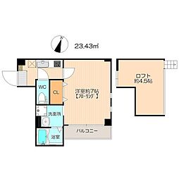 イル・グラッツィアマリーナ1 1Kの間取図画像