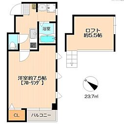 イル・グラッツィア天神南2 1Kの間取図画像