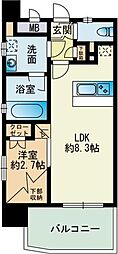 サニークレスト大濠公園 1LDKの間取図画像