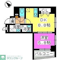 スーペリアニューハイム薬院 1LDKの間取図画像