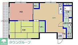 TR・南天神 2DKの間取図画像