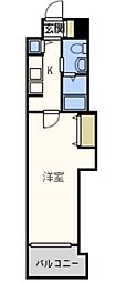 レジデンシャルヒルズアネックススイート 1Kの間取図画像