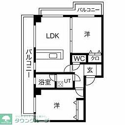 LIEBE高宮3丁目 2LDKの間取図画像