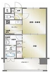 エンクレスト薬院2 2Kの間取図画像