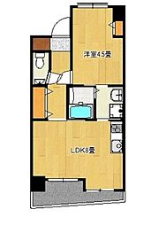 エンクレストけやき通り 1LDKの間取図画像