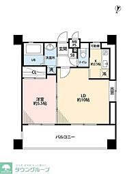 サヴォイ天神クォーター 1LDKの間取図画像