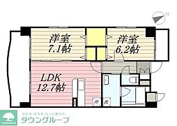ナウヴィレッジ港 2LDKの間取図画像