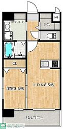 RESIAS ONE TENJINMINAMI BLDG 1LDKの間取図画像