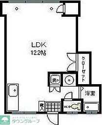 渡辺日進ビル ワンルームの間取図画像