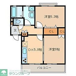 エスポアール・アン 2Kの間取図画像