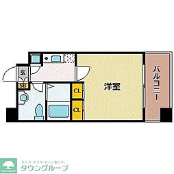 サヴォイ天神クォーター 1Kの間取図画像