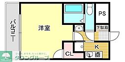 VIP薬院 1Kの間取図画像