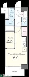 ライフプラン赤坂 1LDKの間取図画像