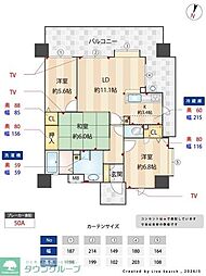 KDXレジデンス西公園 3LDKの間取図画像