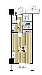 フォレステージュ天神 1Kの間取図画像