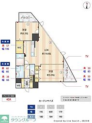 S-FORT警固タワー 2LDKの間取図画像
