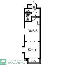 セピア西公園 1DKの間取図画像