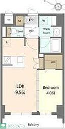S-RESIDENCE薬院aureate 1LDKの間取図画像