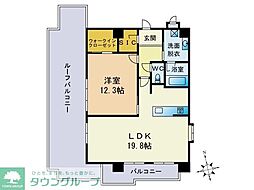 ラフォルトゥーナ姪浜2番館 1LDKの間取図画像