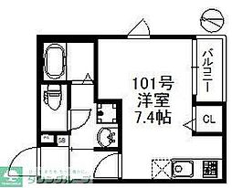 Nexus賀茂 734 ワンルームの間取図画像