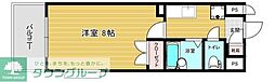 リファレンス薬院 1Kの間取図画像