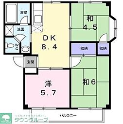 エコーハイツK&A 3DKの間取図画像