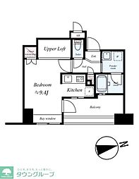 アクタス大手門2 ワンルームの間取図画像