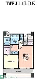 KDXレジデンス大濠ハーバービュータワー 1LDKの間取図画像