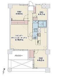 アール・ビー・コート福重 3LDKの間取図画像