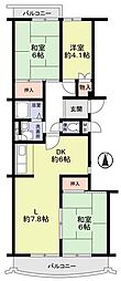 緑地公園ハウス 3LDKの間取図画像