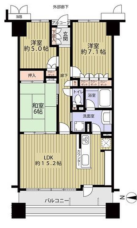 間取図 3LDK
