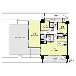 ワコーレ緑地公園グレイスガーデン 3LDKの間取図画像