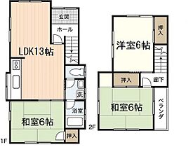 下島貸家  ｜ 広島県広島市安佐南区東野1丁目（賃貸一戸建3LDK・--・69.76㎡） その2