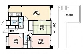 フローレンス川内せせらぎ公園  ｜ 広島県広島市安佐南区川内5丁目（賃貸マンション3LDK・1階・67.38㎡） その2