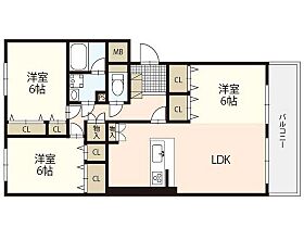 大和ガーデンコート1号棟  ｜ 広島県広島市安芸区矢野東2丁目（賃貸マンション3LDK・2階・76.00㎡） その2