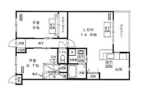 ルネス祇園  ｜ 広島県広島市安佐南区祇園6丁目（賃貸マンション2LDK・2階・60.39㎡） その2