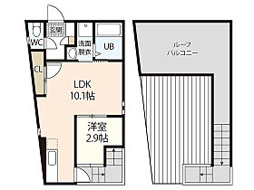 Grandtic 東高須  ｜ 広島県広島市西区高須1丁目（賃貸アパート1LDK・2階・30.74㎡） その2