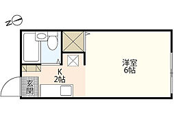 サン・ハイツ 1Kの間取図画像