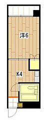 第2樋田ビル 1Kの間取図画像