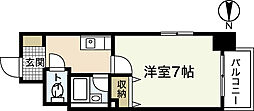 エスパシオ十日市 1Kの間取図画像