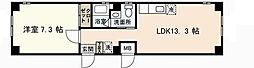ヒルヴィスタ三滝 1LDKの間取図画像