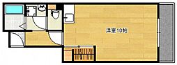 カーサツルミ ワンルームの間取図画像
