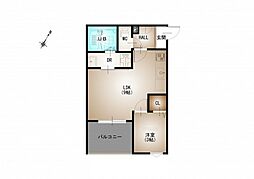 REGALEST 牛田旭 2階1LDKの間取り