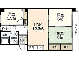 T_FLAT 3LDKの間取図画像